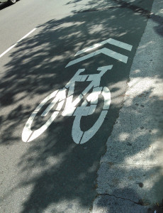 Sharrow along Kalakaua Ave